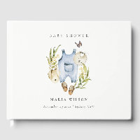 Cute Blue Leafy Foliage Boy Clothes Baby Shower