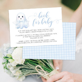 Cute Blue Little Boo Bok för Pojke Shower OSA Kort