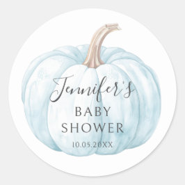 Cute Blue Little Pumpkin Pojke Shower Stickers Runt Klistermärke