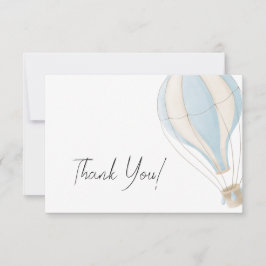 Cute Blue Luftballong Boy Baby Shower Tack Kort