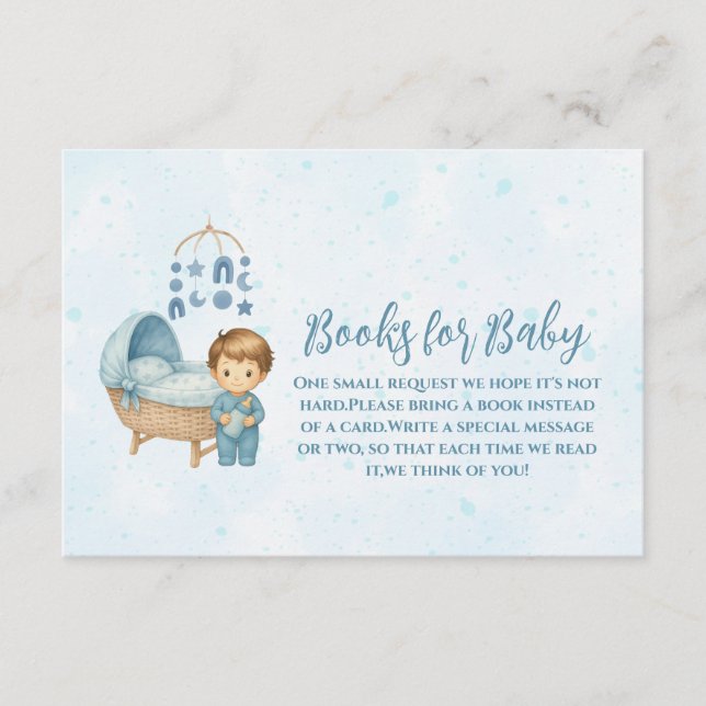 Cute Blue Mobile Crib baby cot bokar för baby Tilläggskort (Framsida)