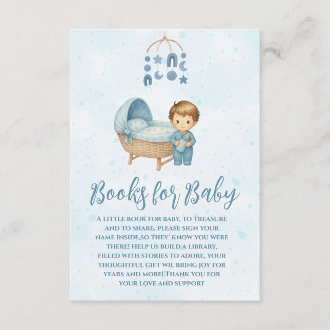 Cute Blue Mobile Crib baby cot bokar för baby Tilläggskort (Framsida)