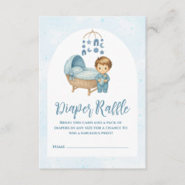 Cute Blue Mobile Crib baby-kostkupong, raffle Tilläggskort