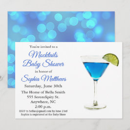 Cute Blue Mocktails Baby Shower Boy-inbjudan Inbjudningar