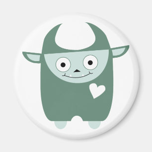 Cute Blue Monster Magnet