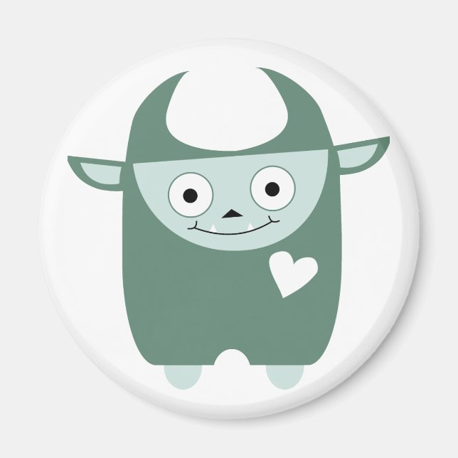 Cute Blue Monster Magnet (Framsidan)