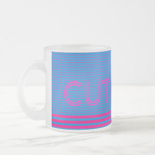 Cute Blue Mugg Glass Coffee Mugg