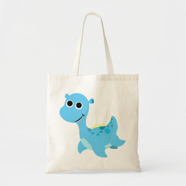 Cute Blue Nessie Tygkasse (Framsidan)