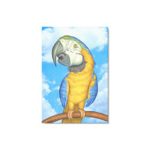 Cute Blue och Guld Macaw Parrot