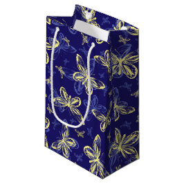 Cute Blue och Gult Butterfly Illustrated Mönster