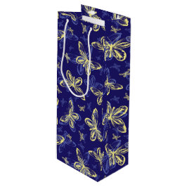 Cute Blue och Gult Butterfly Illustrated Mönster