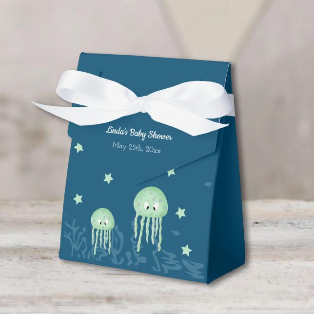 Cute Blue och Turkos under Sea Jellyfish Presentaskar (Skapare uppladdad)