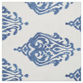Cute blue och white damask ikat tribal mönster tyg