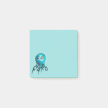 Cute Blue Octopus - Kawaii Tecknad Sea Animal