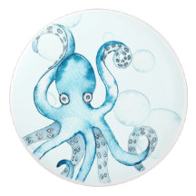 Cute Blue Octopus Sea Life Pojke Nursery