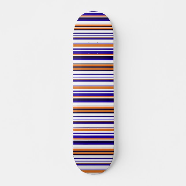 Cute Blue orange rand Mini Skateboard Bräda 18,5 Cm (Framsida)