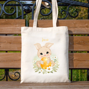 Cute Blue Påskhare Personlig Unisex Tygkasse