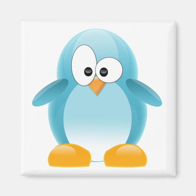 Cute Blue Penguin Magnet (Framsidan)