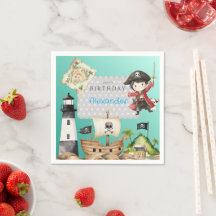 Cute Blue Pirate child's Birthday 