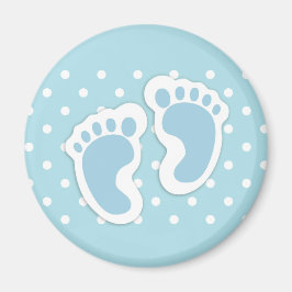 Cute Blue Pojke Feet Illustration Magnet