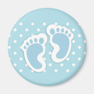 Cute Blue Pojke Feet Illustration Magnet