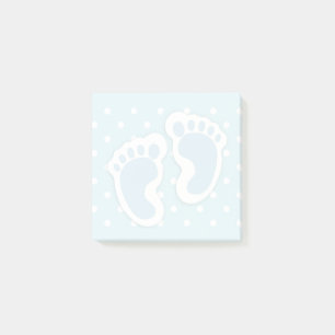 Cute Blue Pojke Feet Illustration Post-it Block
