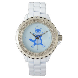 Cute Blue Pojke Fox Armbandsur