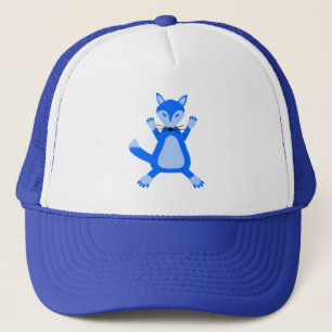 Cute Blue Pojke Fox Keps