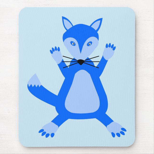 Cute Blue Pojke Fox Musmatta (Framsidan)