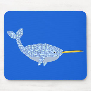 Cute Blue Pojke Narwhal Musmatta