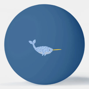 Cute Blue Pojke Narwhal Pingisboll