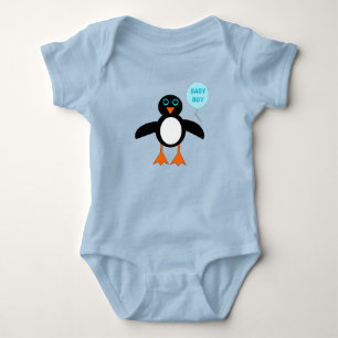 Cute Blue Pojke Penguin Anpassningsbar Creeper Tee