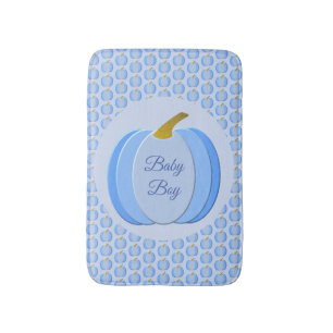 Cute Blue Pojke Pumpkin Anpassningsbar Badrumsmatta