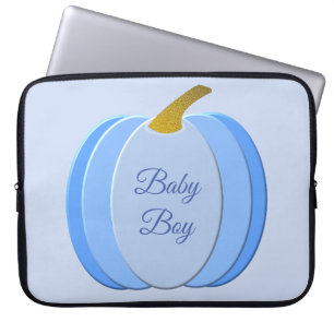 Cute Blue Pojke Pumpkin Anpassningsbar Laptop Fodral