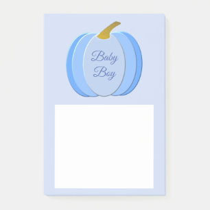 Cute Blue Pojke Pumpkin Anpassningsbar Post-it Block