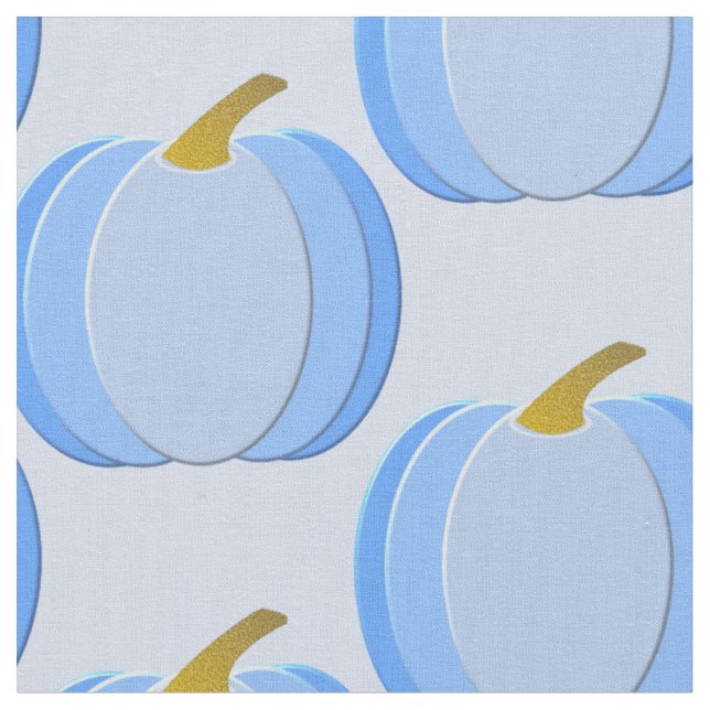 Cute Blue Pojke Pumpkin Anpassningsbar Tyg (Närbild)