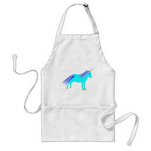 Cute Blue Pojke Unicorn Förkläde
