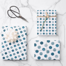 Cute Blue Polka dots Modern och Elegant Jul