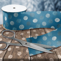 Cute Blue Polka dots Modern och Elegant Jul