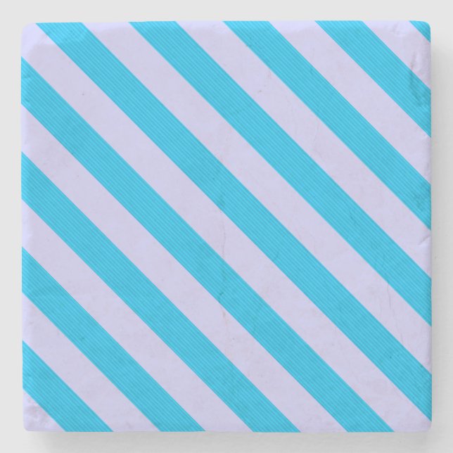 Cute Blue rand mönster Stenunderlägg (Framsidan)