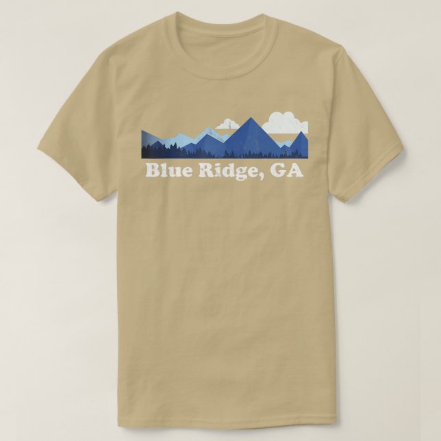 Cute Blue Ridge Georgia Mountains GA Retro Distres T Shirt (Design framsida)