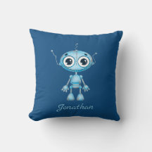 Cute Blue Robot Pojke Nursery Barn Room