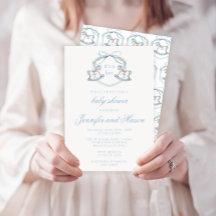 Cute Blue rocking horse Classic pojke dusch