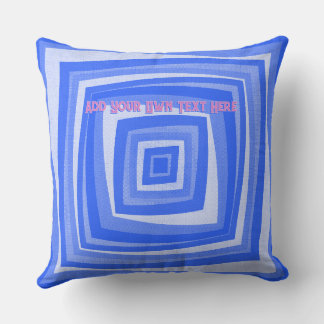 Cute Blue & Rosa Vågigt Square Dekorativ kudde