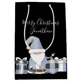 Cute Blue Santa Gnome med gåvor