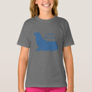 Cute blue Sea Lion love T-shirt