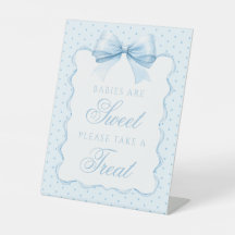 Cute Blue spädbarn en söt pojke-duschskylt