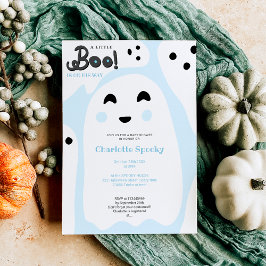 Cute Blue spöken Halloween boo babydusch Inbjudningar