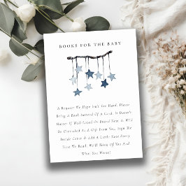 Cute Blue Star Mobile Bokar for Baby Shower Tilläggskort