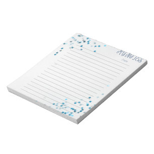 Cute Blue Stars Kids Stationärt Anteckningsblock